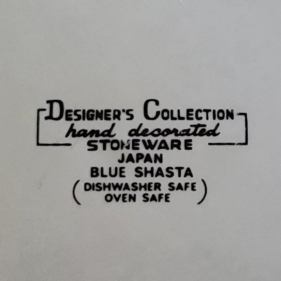 Decorated Stoneware Japan Blue Shasta Dishwasher Oven Safe - Picture 6 of 6